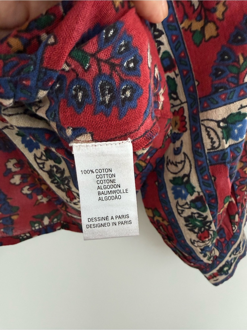 Antik Batik Tamir Embroidered Cotton Crepe Blouse - Picture 10 of 12